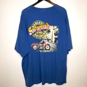 Harley Davidson Savanah Georgia Beefy T Shirt XXL